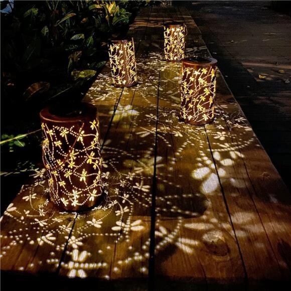 Birthday Gifts for Women,Solar Lanterns Outdoor Hanging Lantern Lights - Picture 3 of 7